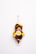 Monchhichi Cheerleader Keychain – Yellow