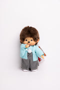 Monchhichi Doll – Traditional Hakama Outfit (Blue Haori)
